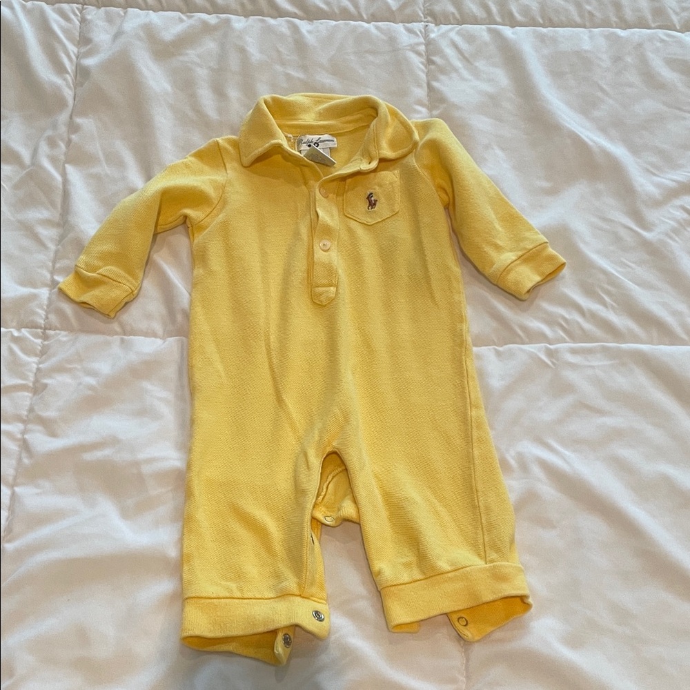 Ralph Lauren Soft Yellow Kids Footie